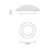 Eurolux white ceiling light shown in its packaging