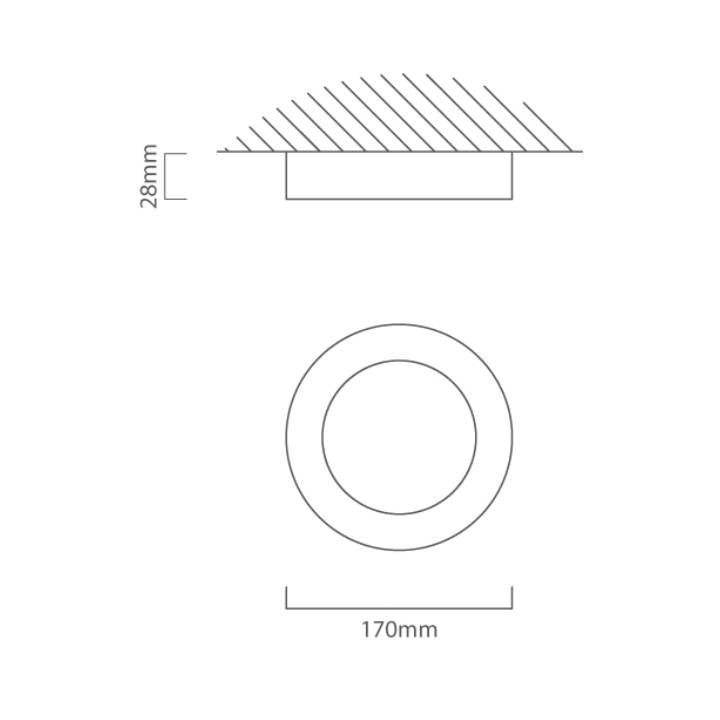 Eurolux white ceiling light shown in its packaging