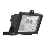Eurolux black floodlight, front view