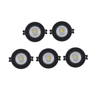 Eurolux black downlight, front view