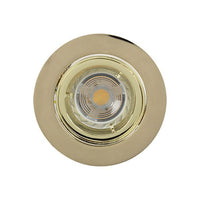 Radiant brass downlight, front view
