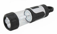 Eurolux black flashlights & headlamp, front view