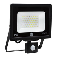 Radiant black floodlight, front view
