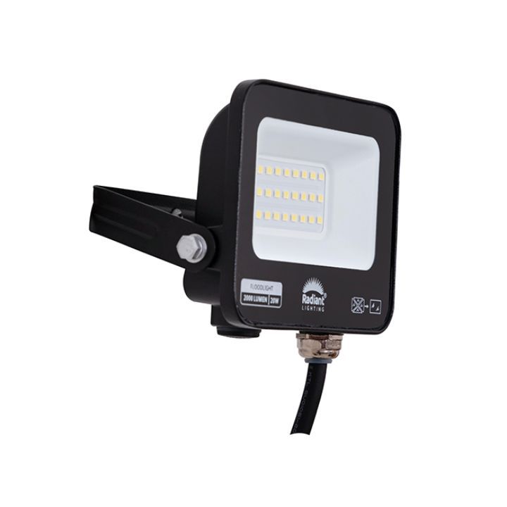 Radiant black floodlight, front view