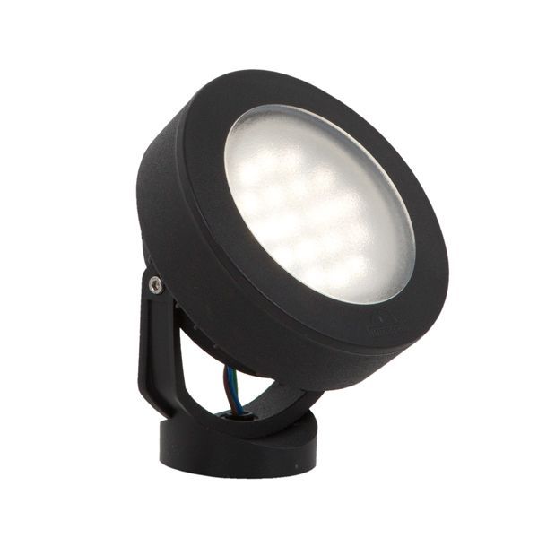 Eurolux black floodlight, front view