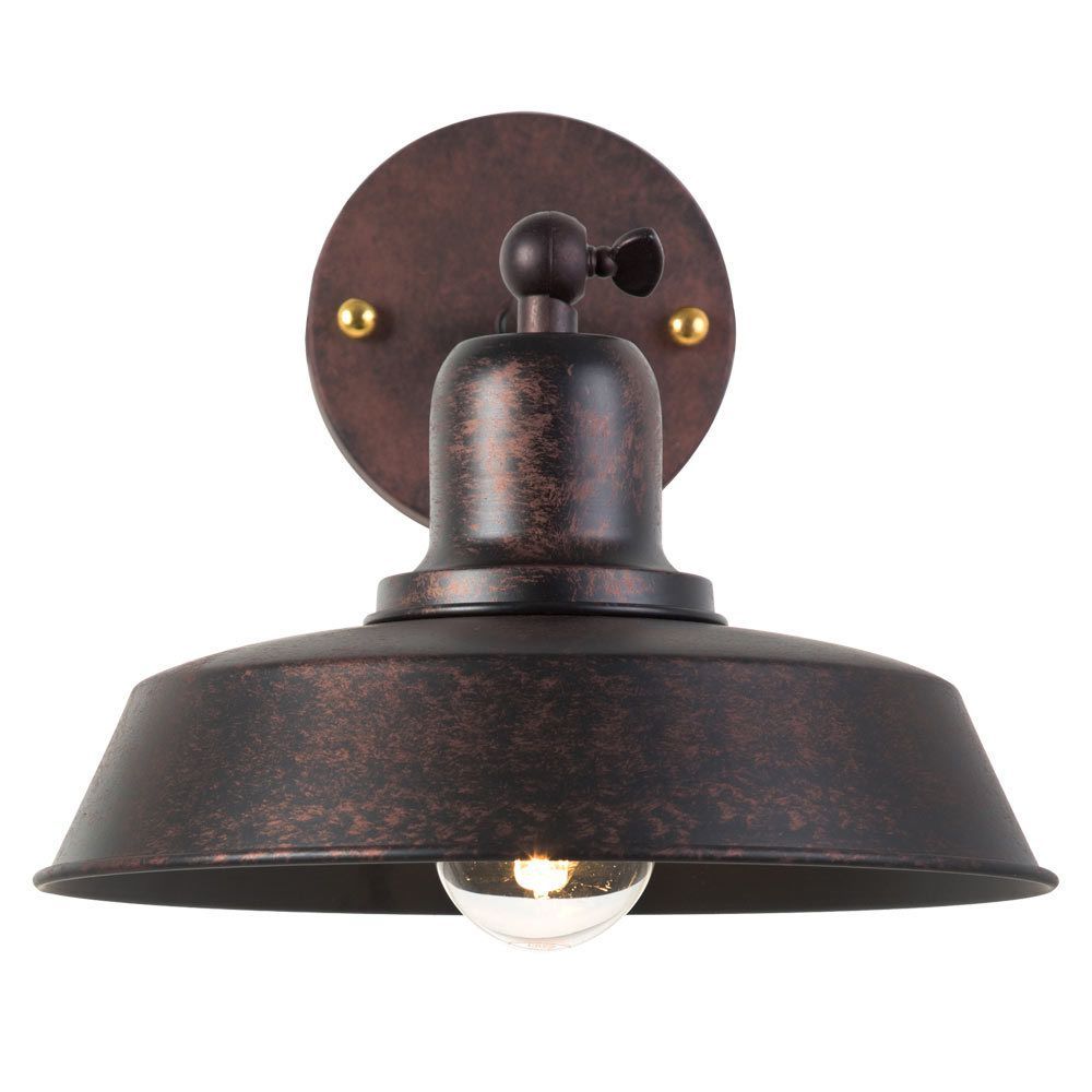 Eurolux antique brown wall light, front view