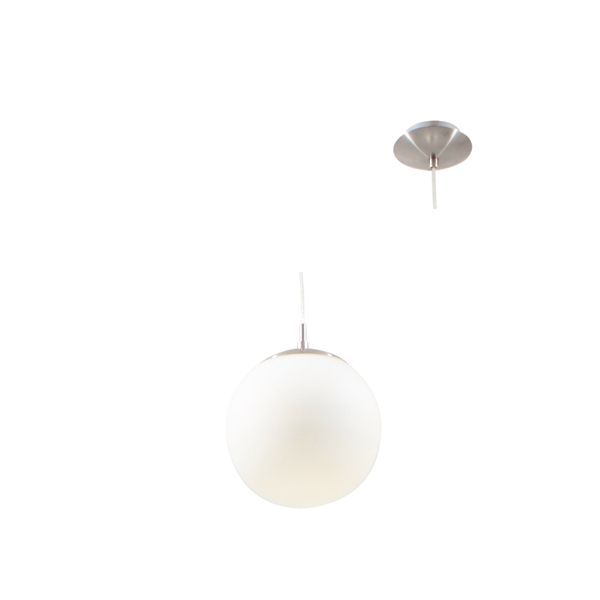 Eurolux satin chrome pendant light, front view