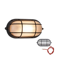 Eurolux black wall light shown in its packaging