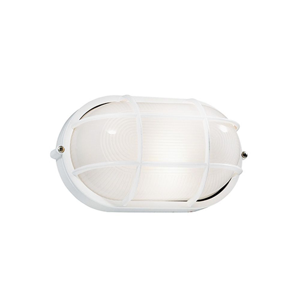 Radiant white bulkhead light, front view