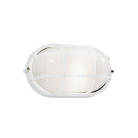 Radiant white bulkhead light, front view