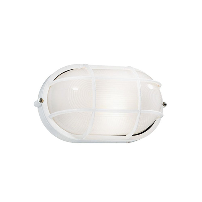 Radiant white bulkhead light, front view