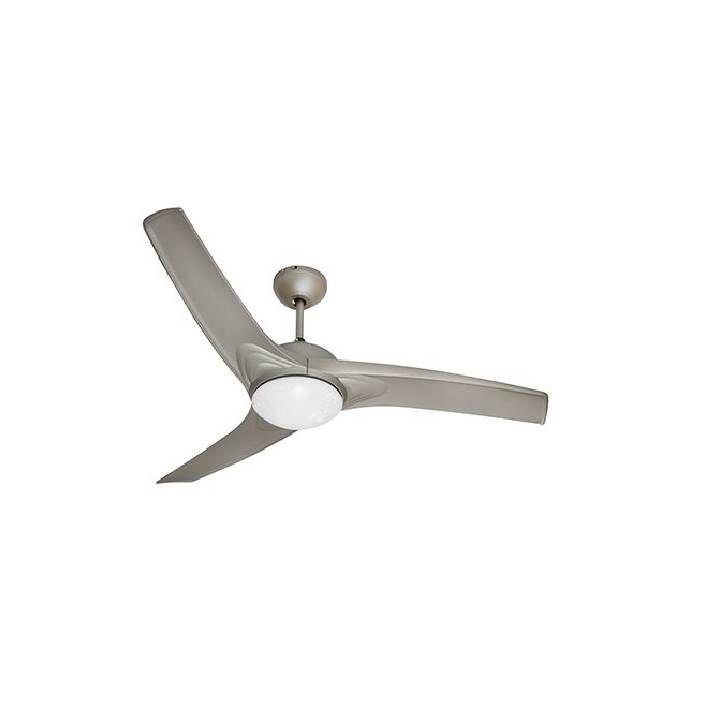 Close-up detail of the Radiant satin titanium ceiling fan
