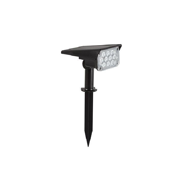 Eurolux black spotlight shown in its packaging