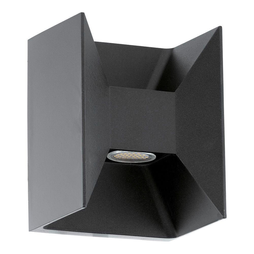 Eurolux dark grey wall light, front view
