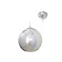 Eurolux chrome pendant light, front view