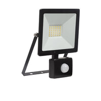 Eurolux black floodlight, front view