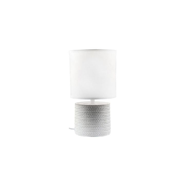 Close-up detail of the Eurolux grey table lamp