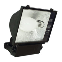 Eurolux black floodlight, front view