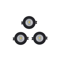 Eurolux black downlight, front view