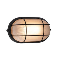 Eurolux black wall light, front view