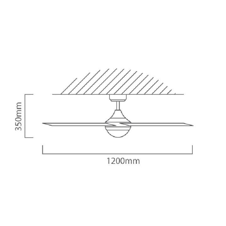 Eurolux silver & brown fan installed and lit