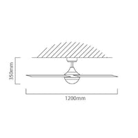 Eurolux silver & brown fan installed and lit