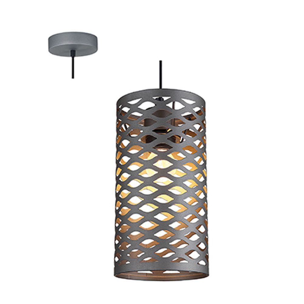 Radiant grey pendant light shown in its packaging