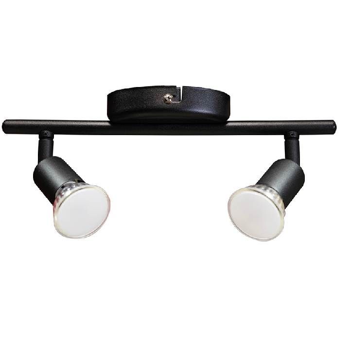 Eurolux black downlight, front view