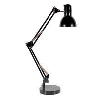 Eurolux black table lamp, front view