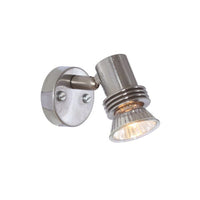 Eurolux satin chrome floodlight, front view