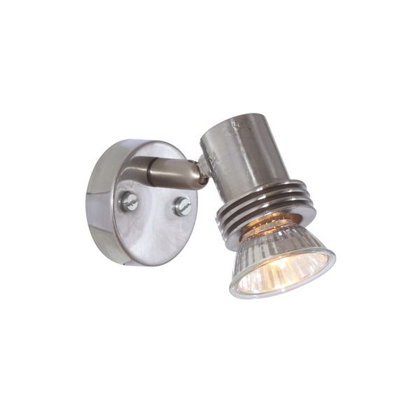 Eurolux satin chrome floodlight, front view