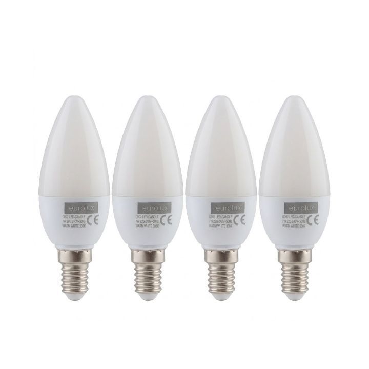 Eurolux white chandelier shown in its packaging