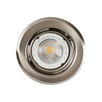 Radiant satin chrome downlight, front view
