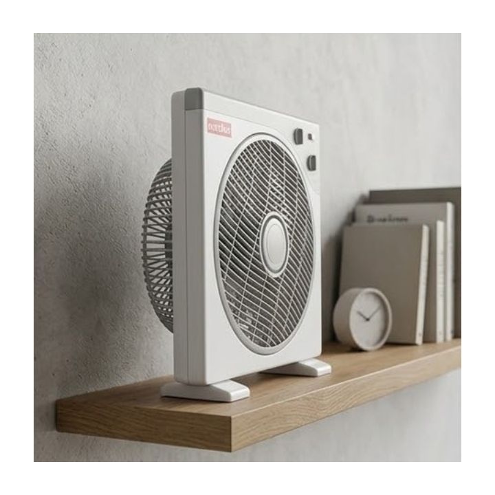 Eurolux fan shown in its packaging