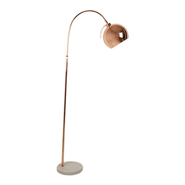 Radiant copper lamp, front view