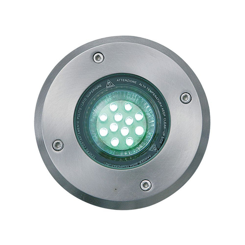 Eurolux satin chrome downlight, front view