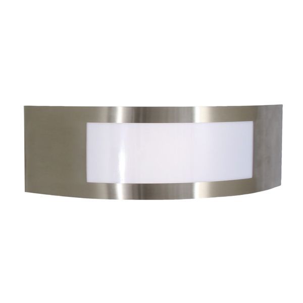 Eurolux stainless steel wall light, front view