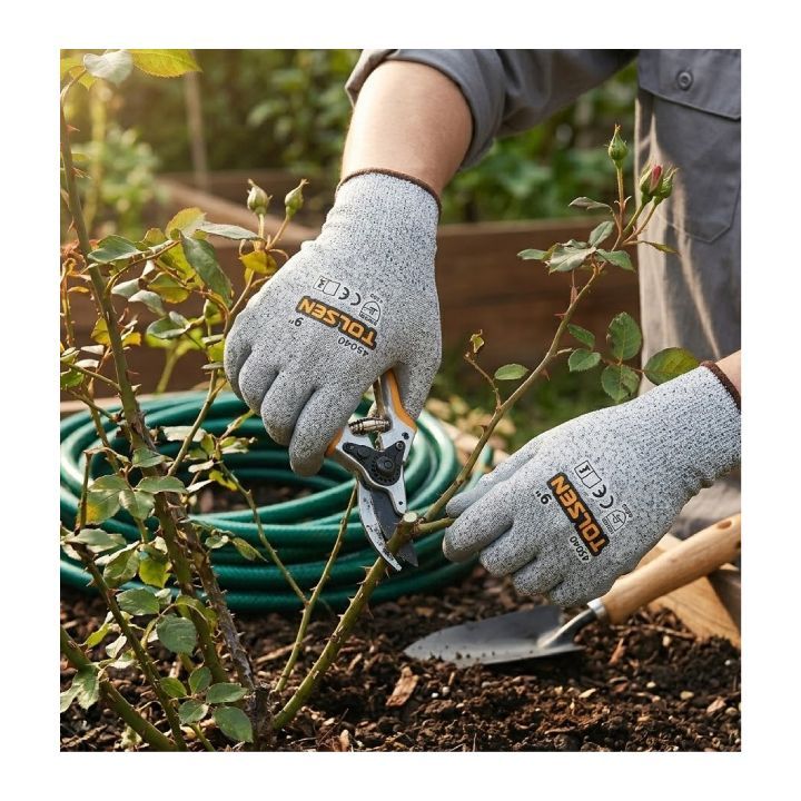 Tolsen gloves dimensions diagram