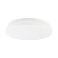 Eurolux white ceiling light installed and lit