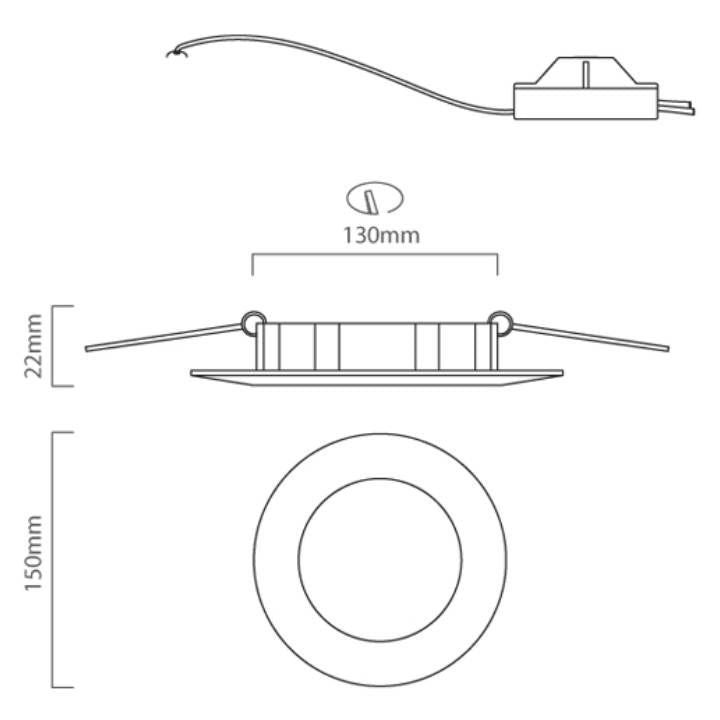 Eurolux white downlight shown in its packaging