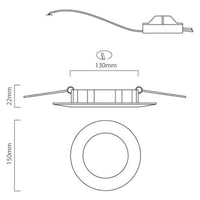 Eurolux white downlight shown in its packaging