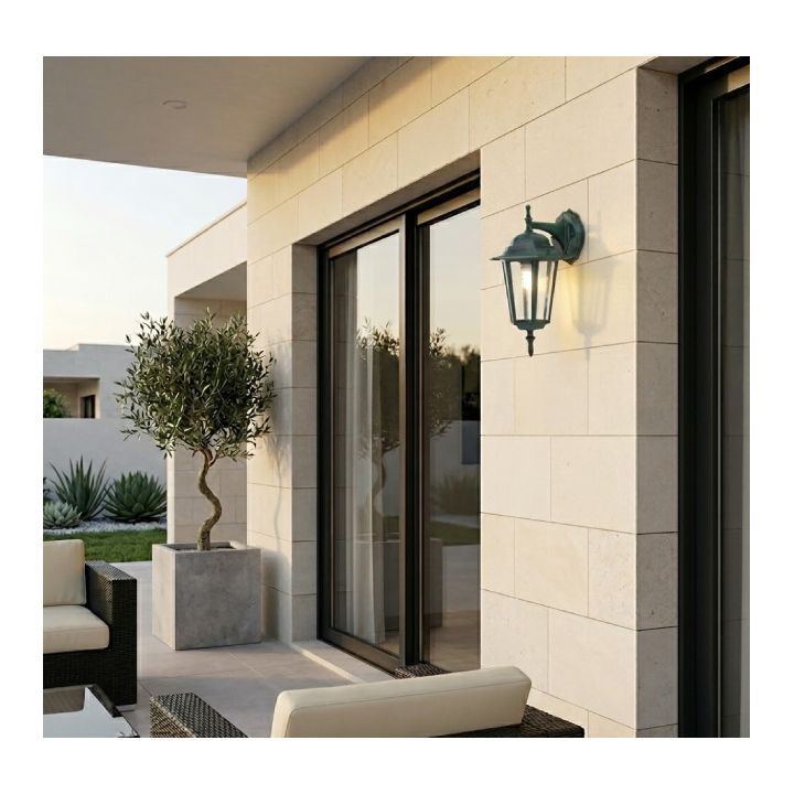 Eurolux verde green wall light shown in its packaging