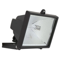 Eurolux black floodlight, front view