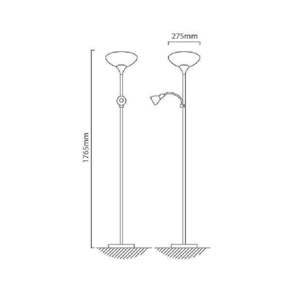 Eurolux silver lamp shown in its packaging