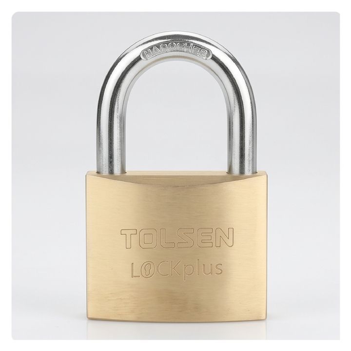 Tolsen padlock shown in its packaging