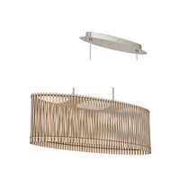 Eurolux satin chrome pendant light, front view