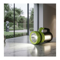 Eurolux black & lime green torch installed and lit