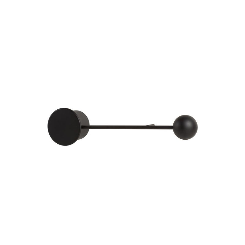 Eurolux black wall light, front view