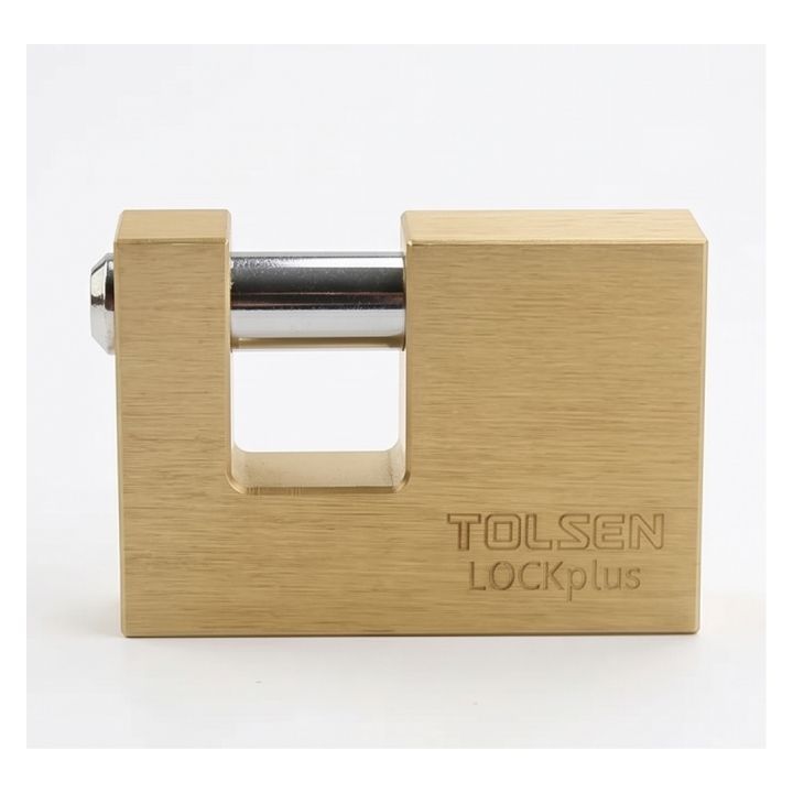 Tolsen padlock shown in its packaging