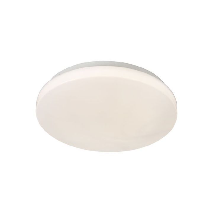 Eurolux white ceiling light installed and lit